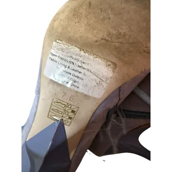 Jeffrey Campbell Shake Ya Boot Baby Blue Feather Leather Boots 7.5 - Picture 13 of 16